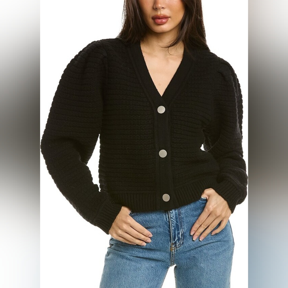 Ba&Sh Aude Crop Button-Up Crop Cardigan Size 1
